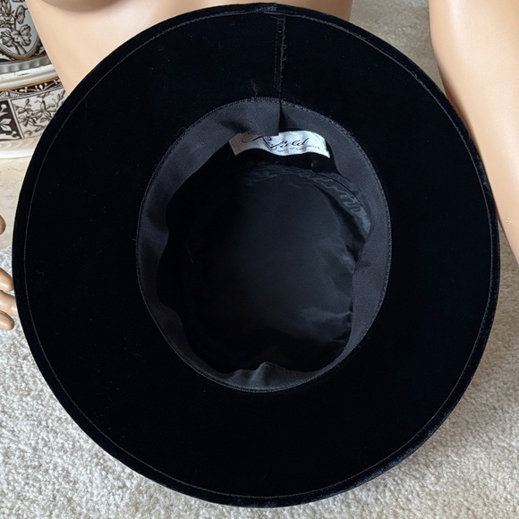 Vintage Rafield Steampunk Topper Hat Black Velvet Snakeskin Victorian Top Hat main image 11